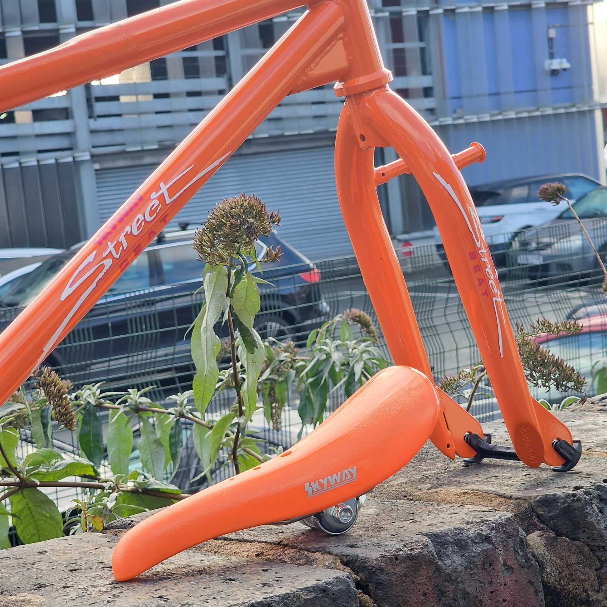 Skyway Old School BMX Orange Skyway Street Beat Frame / Fork / Bars / Seat Orange