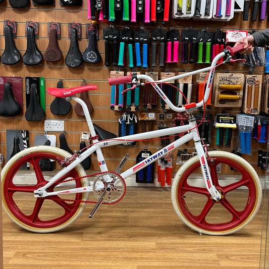 Skyway Old School BMX Bikes White / Red Skyway T/A 20 Inch Custom Bike White / Red  Previously Owned