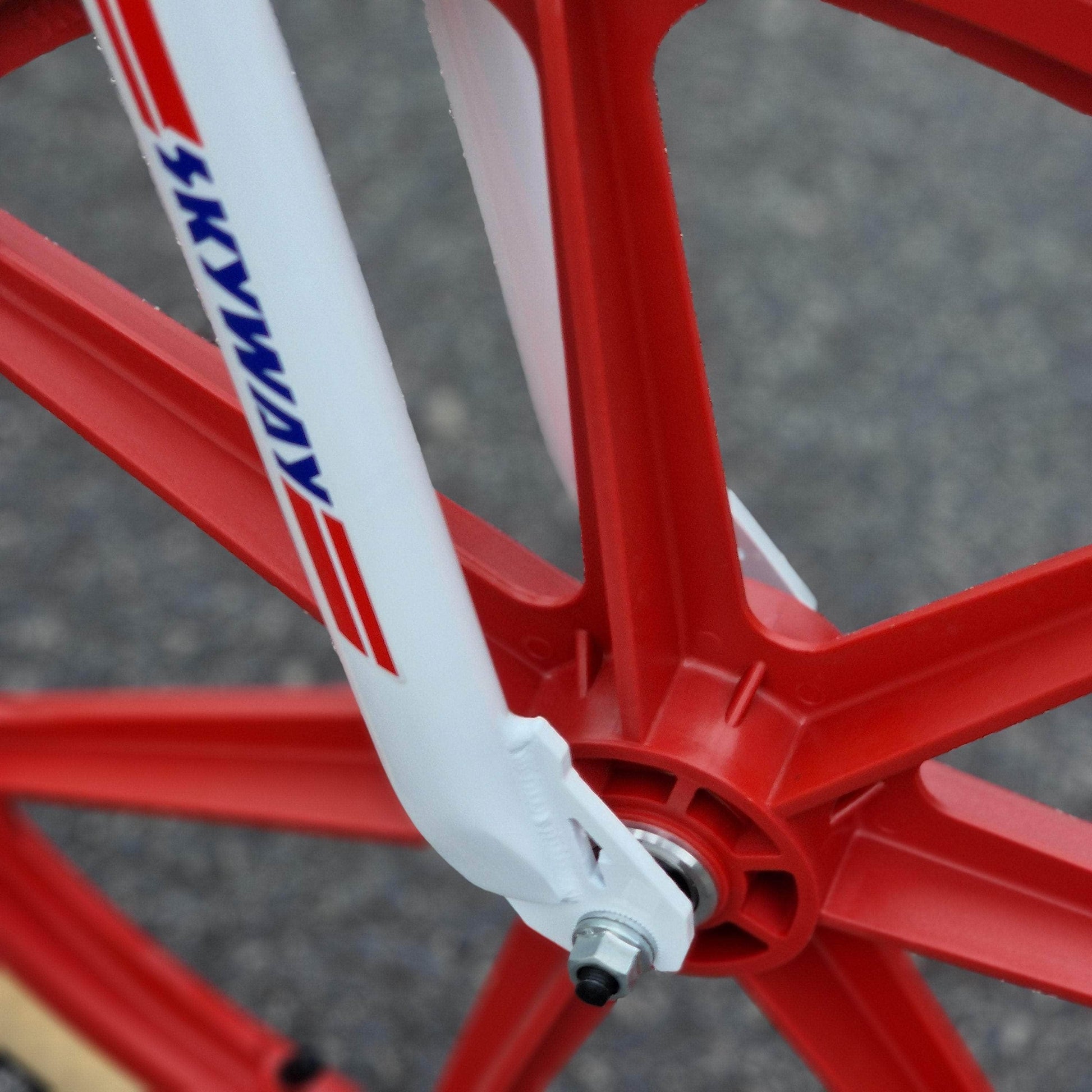 Skyway Old School BMX Bikes White / Red Skyway T/A Custom 24 Inch Bike White / Red