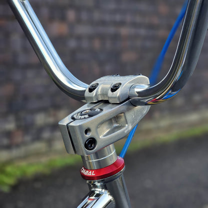 Skyway Old School BMX Bikes Chrome / Blue / Red Skyway T/A Custom 26 Inch Bike White / Blue / Red