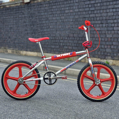 Skyway Old School BMX Bikes Chrome / Red Skyway T/A Pro Replica Bike Chrome / Red