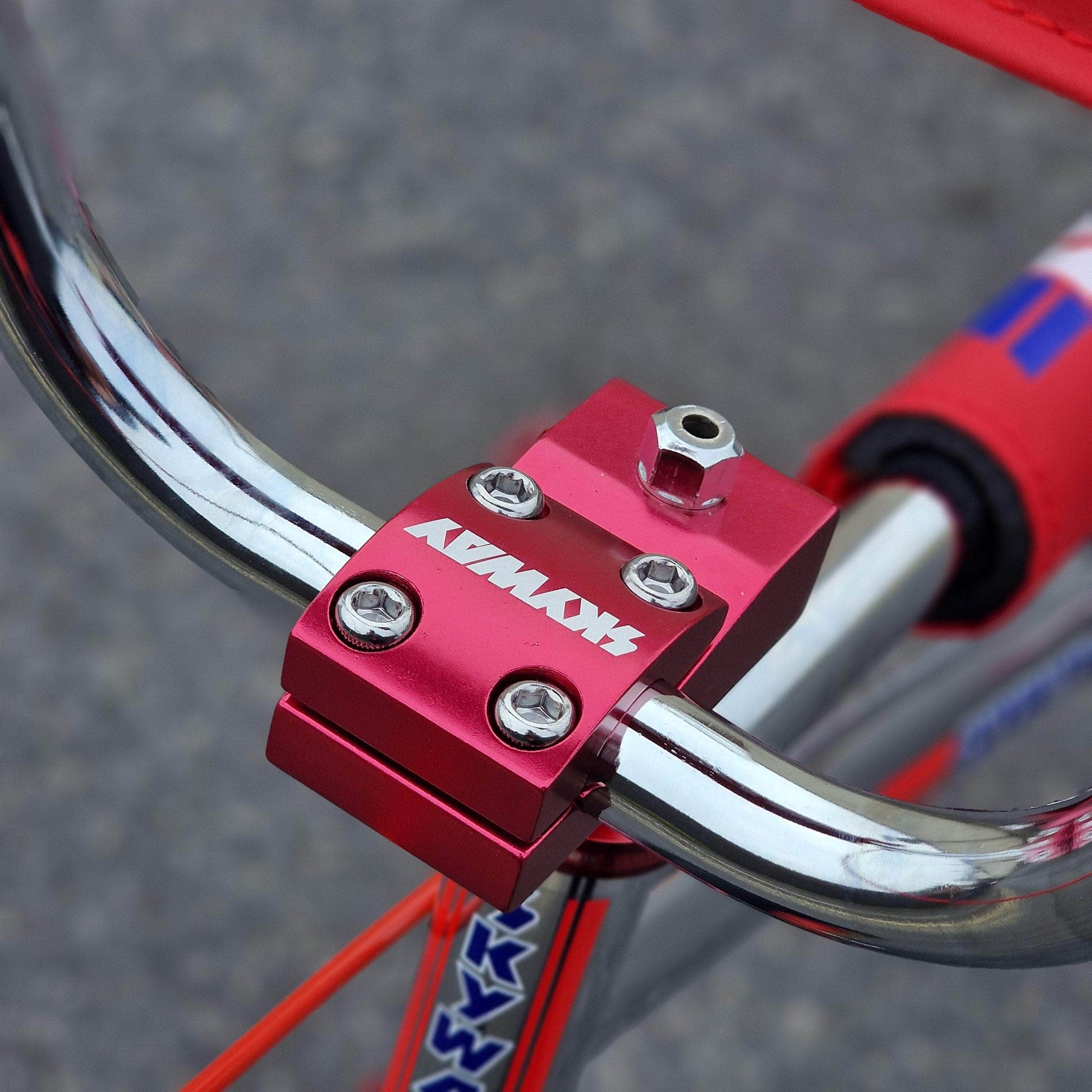 Skyway Old School BMX Bikes Chrome / Red Skyway T/A Pro Replica Bike Chrome / Red