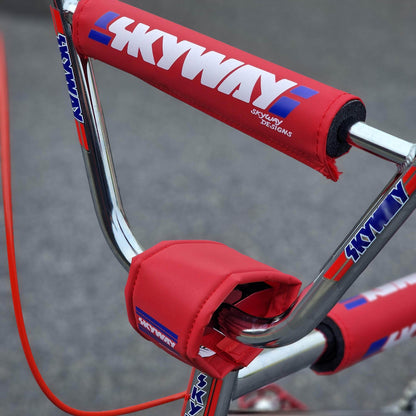 Skyway Old School BMX Bikes Chrome / Red Skyway T/A Pro Replica Bike Chrome / Red