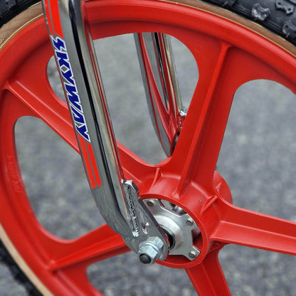 Skyway Old School BMX Bikes Chrome / Red Skyway T/A Pro Replica Bike Chrome / Red