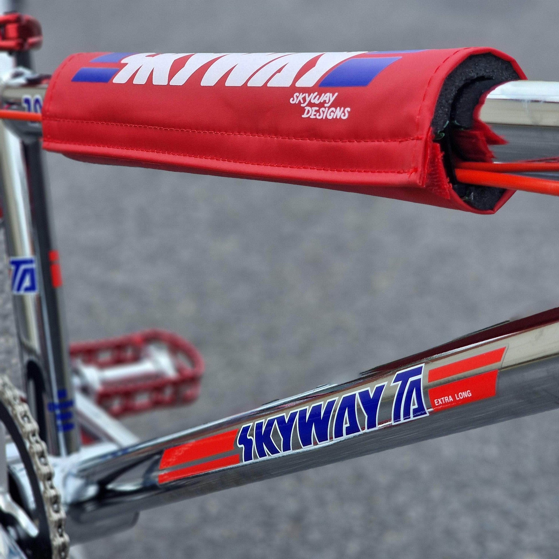 Skyway Old School BMX Bikes Chrome / Red Skyway T/A Pro Replica Bike Chrome / Red