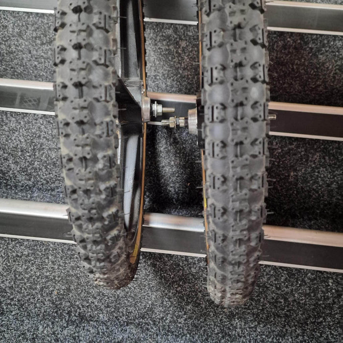 Skyway Old School BMX Black Skyway Tuff II Alloy Flanged Wheels Pair Black with Comp III Tyres Used