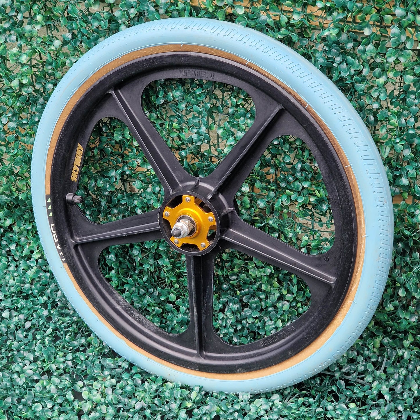 Skyway Old School BMX Skyway Tuff II Gold Flange Black Wheels Blue Haro Tyres Used Survivor