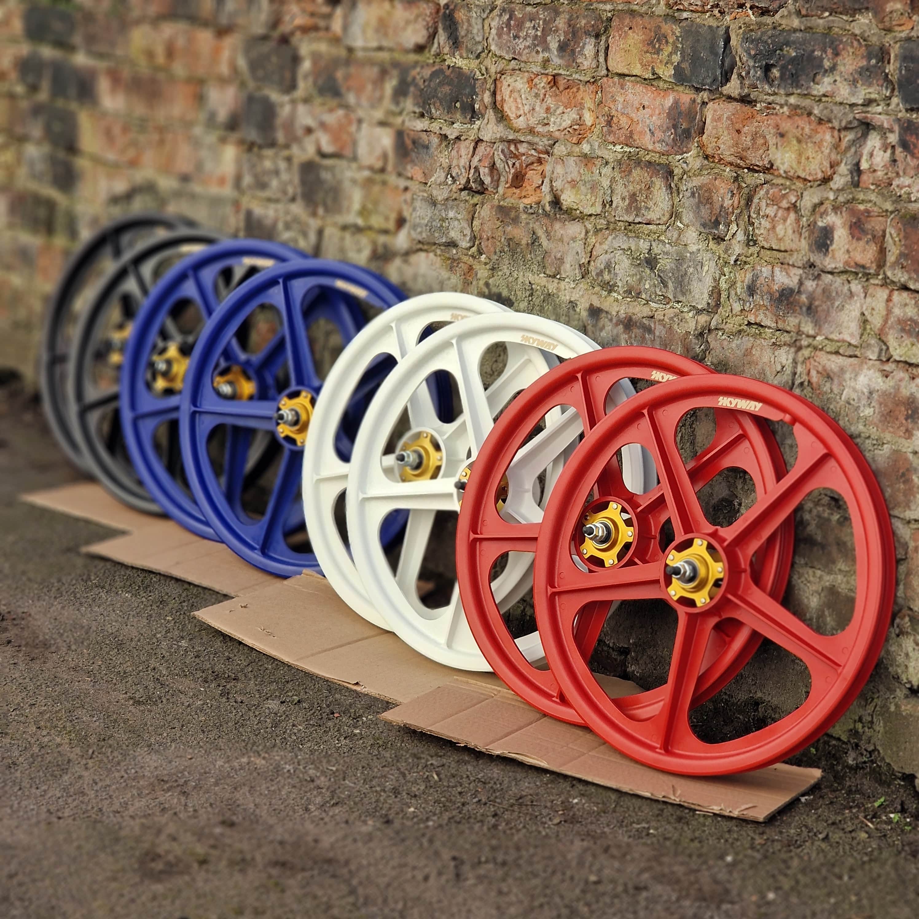 Skyway Tuff II Gold Alloy Flange Wheels 20 Inch Pair | Alans BMX