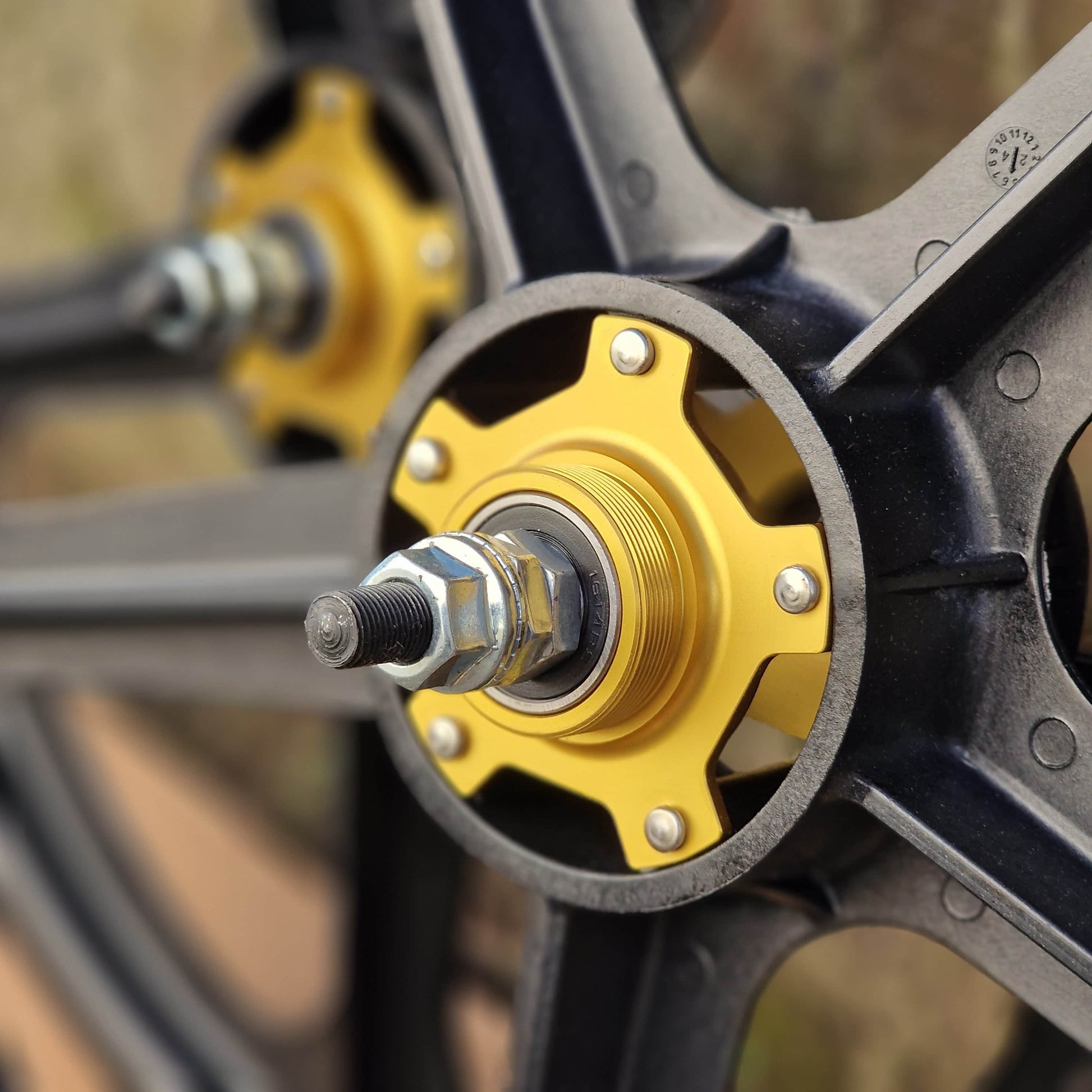 Skyway Old School BMX Skyway Tuff II Mag Gold Alloy Flange Wheels 20 Inch Pair Front and Rear