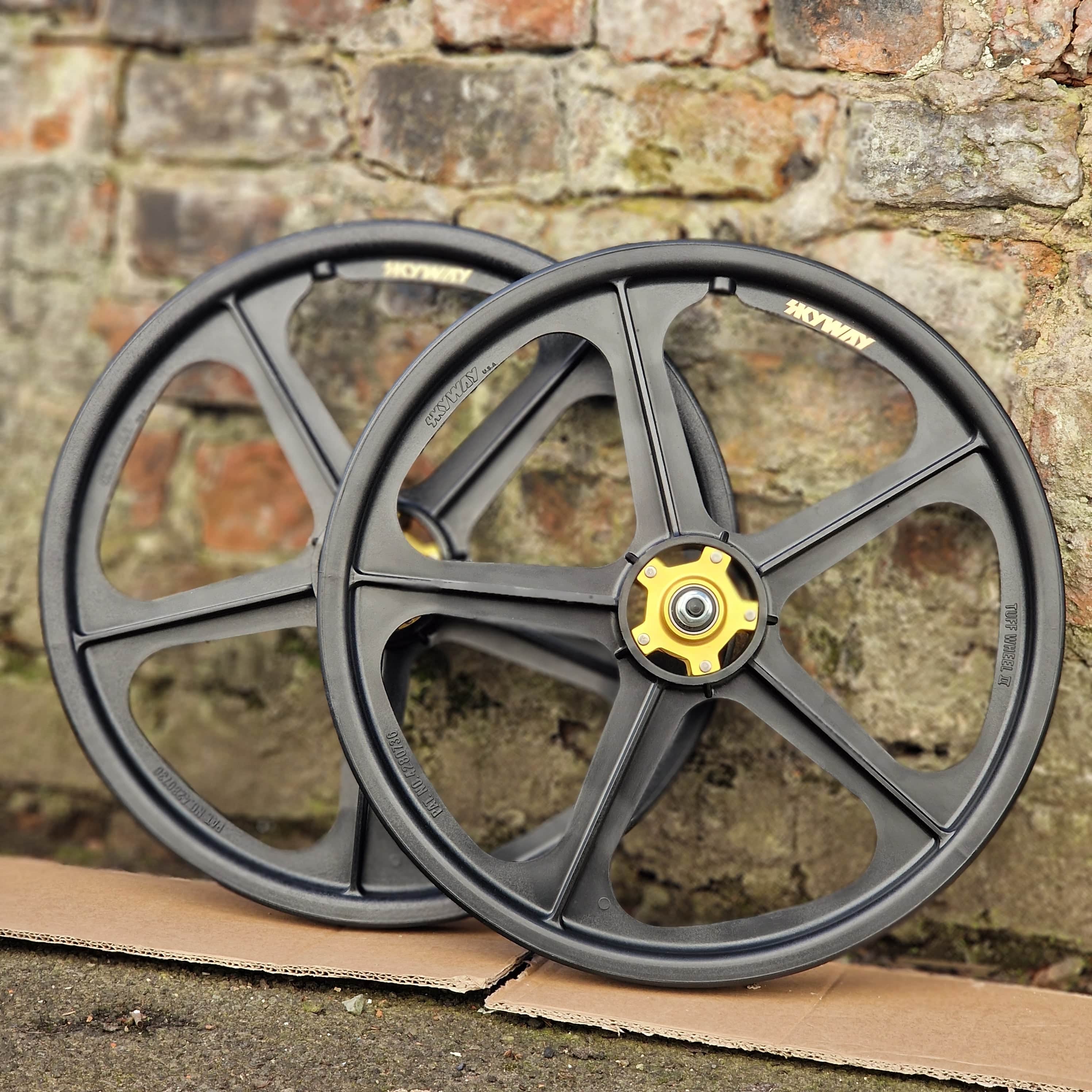 Skyway Tuff II Gold Alloy Flange Wheels 20 Inch Pair | Alans BMX