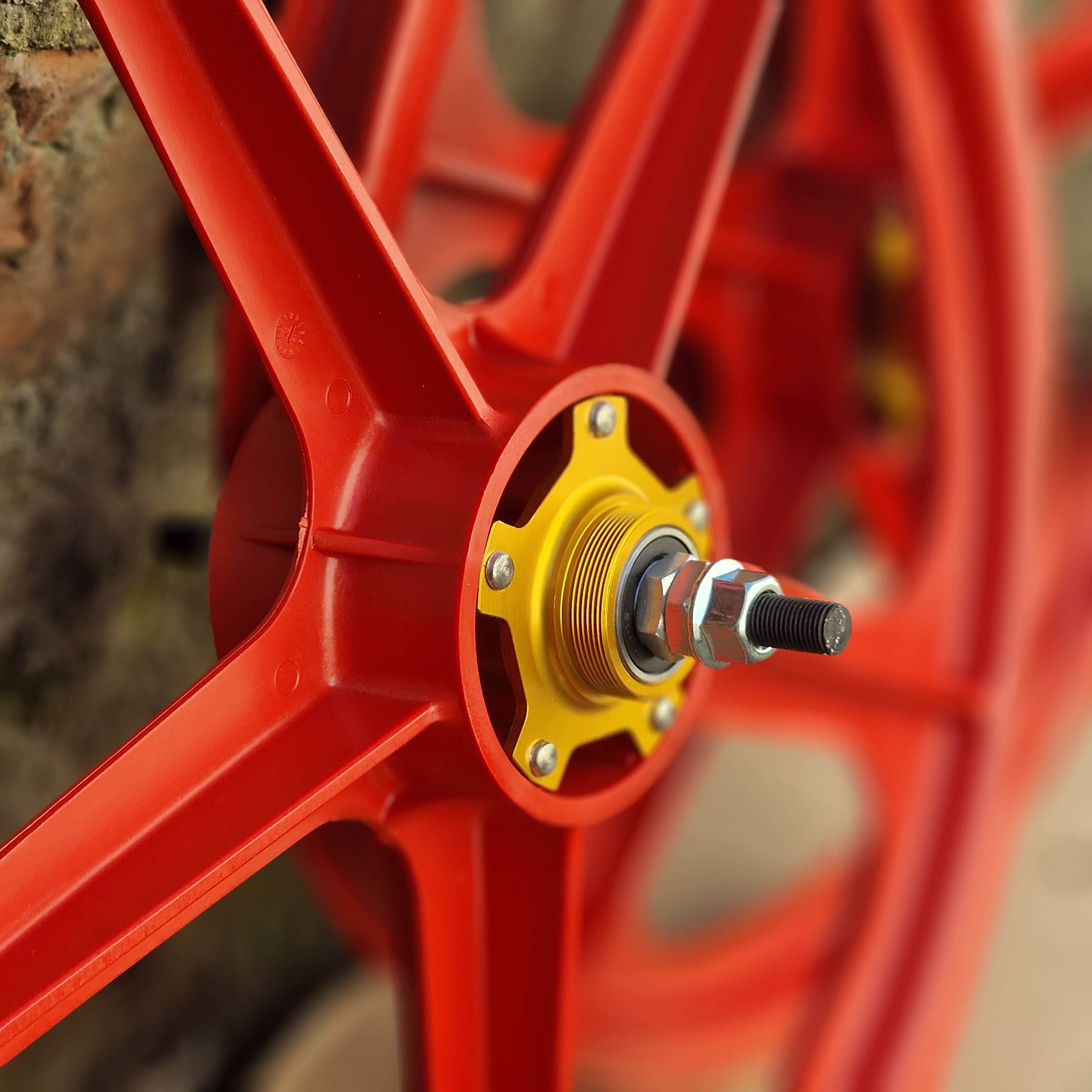 Skyway Tuff II Gold Alloy Flange Wheels 20 Inch Pair | Alans BMX