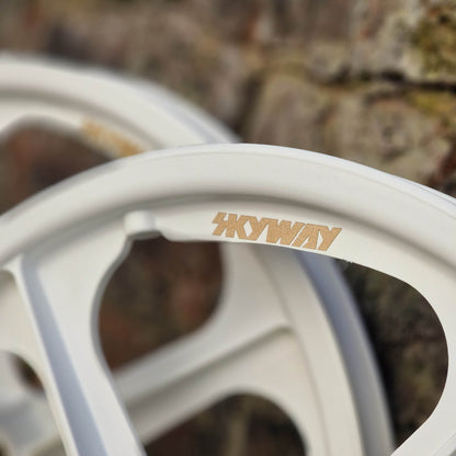 Skyway Old School BMX Skyway Tuff II Mag Gold Alloy Flange Wheels 20 Inch Pair Front and Rear