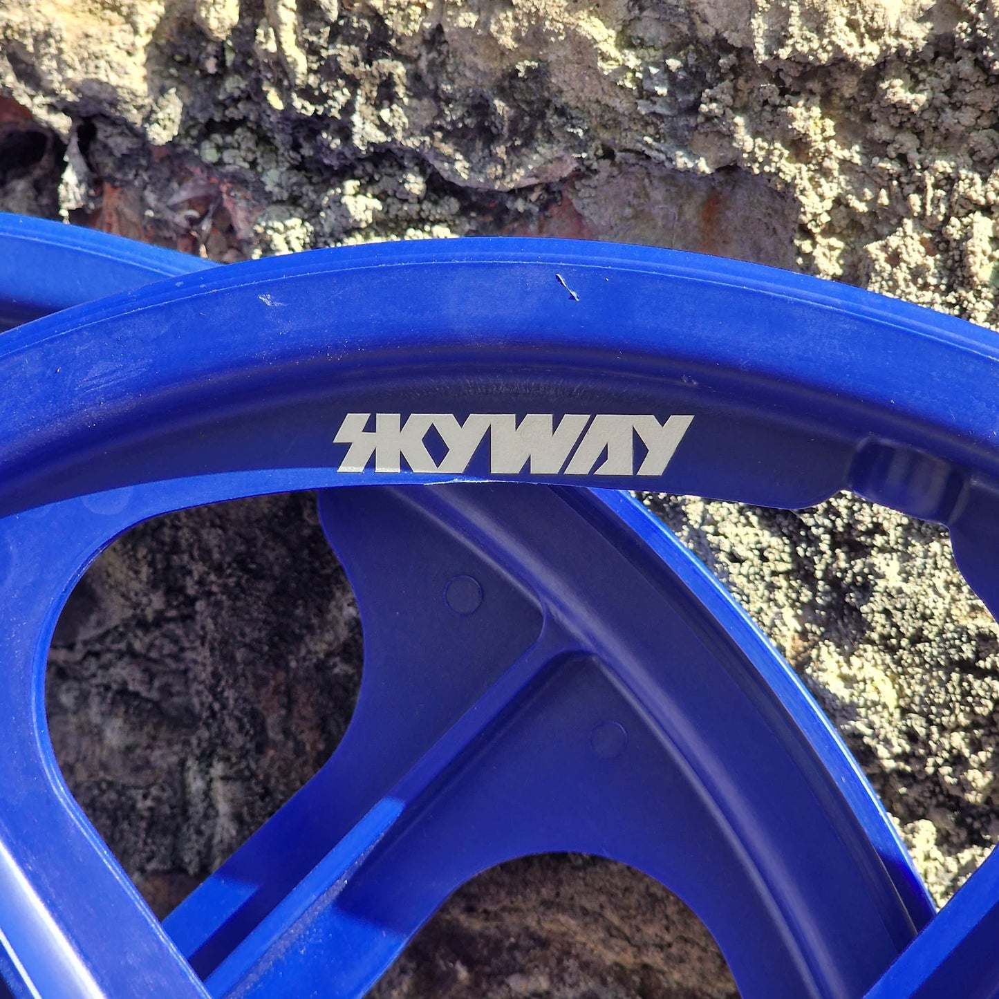 Skyway Old School BMX Skyway Tuff II Mag Silver Alloy Flange Wheels 20 Inch Pair Front and Rear