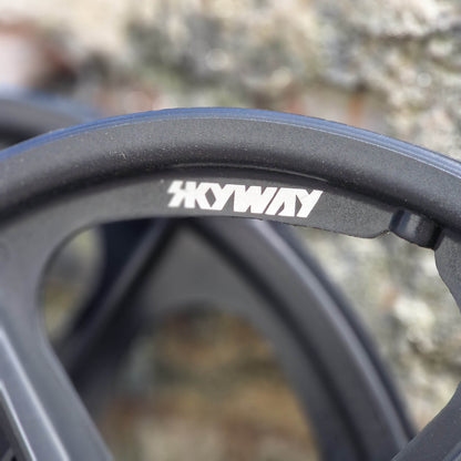 Skyway Old School BMX Skyway Tuff II Mag Silver Alloy Flange Wheels 20 Inch Pair Front and Rear