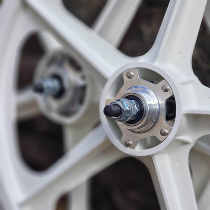 Skyway Old School BMX Skyway Tuff II Mag Silver Alloy Flange Wheels 20 Inch Pair Front and Rear