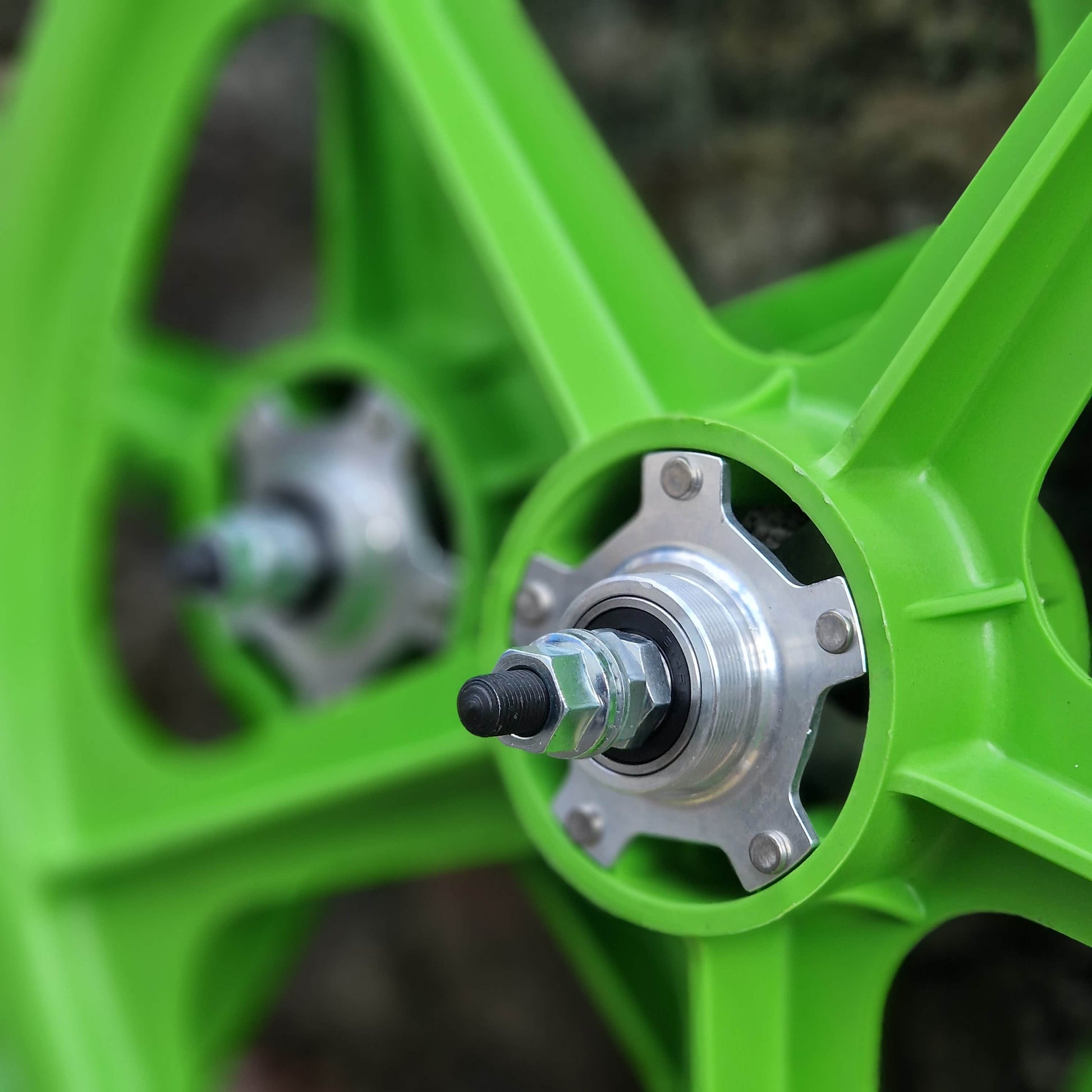 Skyway Old School BMX Skyway Tuff II Mag Silver Alloy Flange Wheels 20 Inch Pair Front and Rear