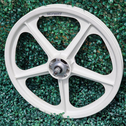 Skyway Old School BMX Skyway Tuff II Silver Flange White Wheels Used Survivor
