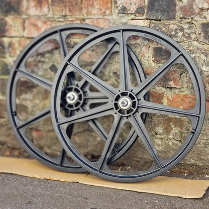 Skyway Old School BMX Black Skyway Tuff Wheels 24 Inch Pair