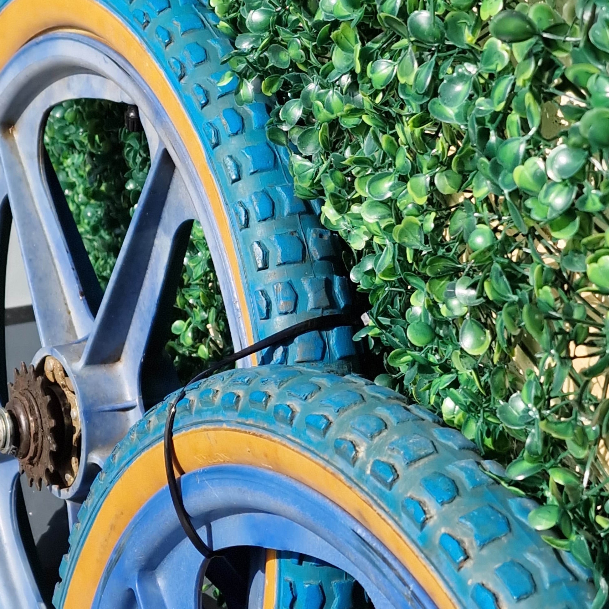 Alans BMX Skyways wheels unsealed with kenda tyres
