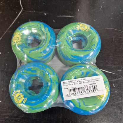 Slime Balls Skateboards 53mm / Green/Blue Swirl Slime Balls Fletcher Guest Vomit 99a Green / Blue Swirl 56mm Skateboard Wheels