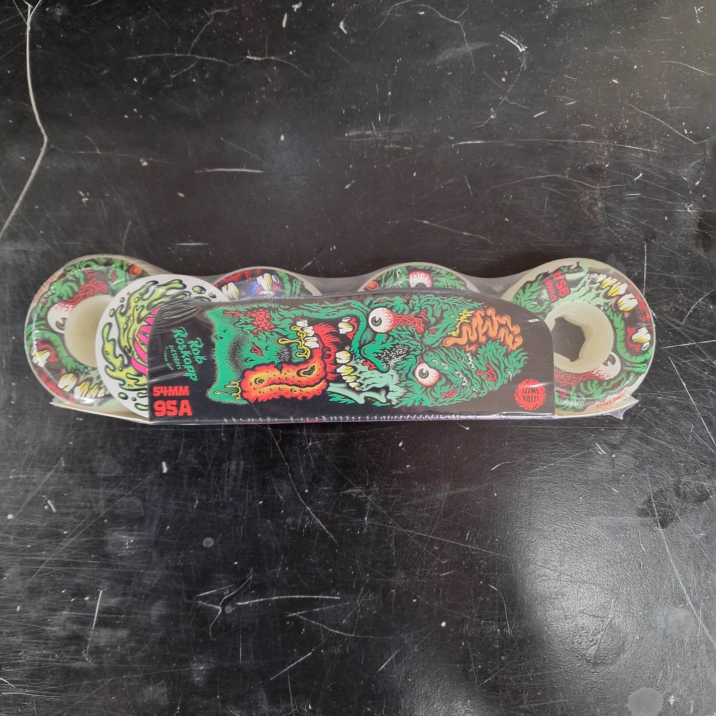 Slime Balls Skateboards White / 54mm Slime Balls Roskoppp Face 2 Re-issue 95a White 54mm Skateboard Wheels