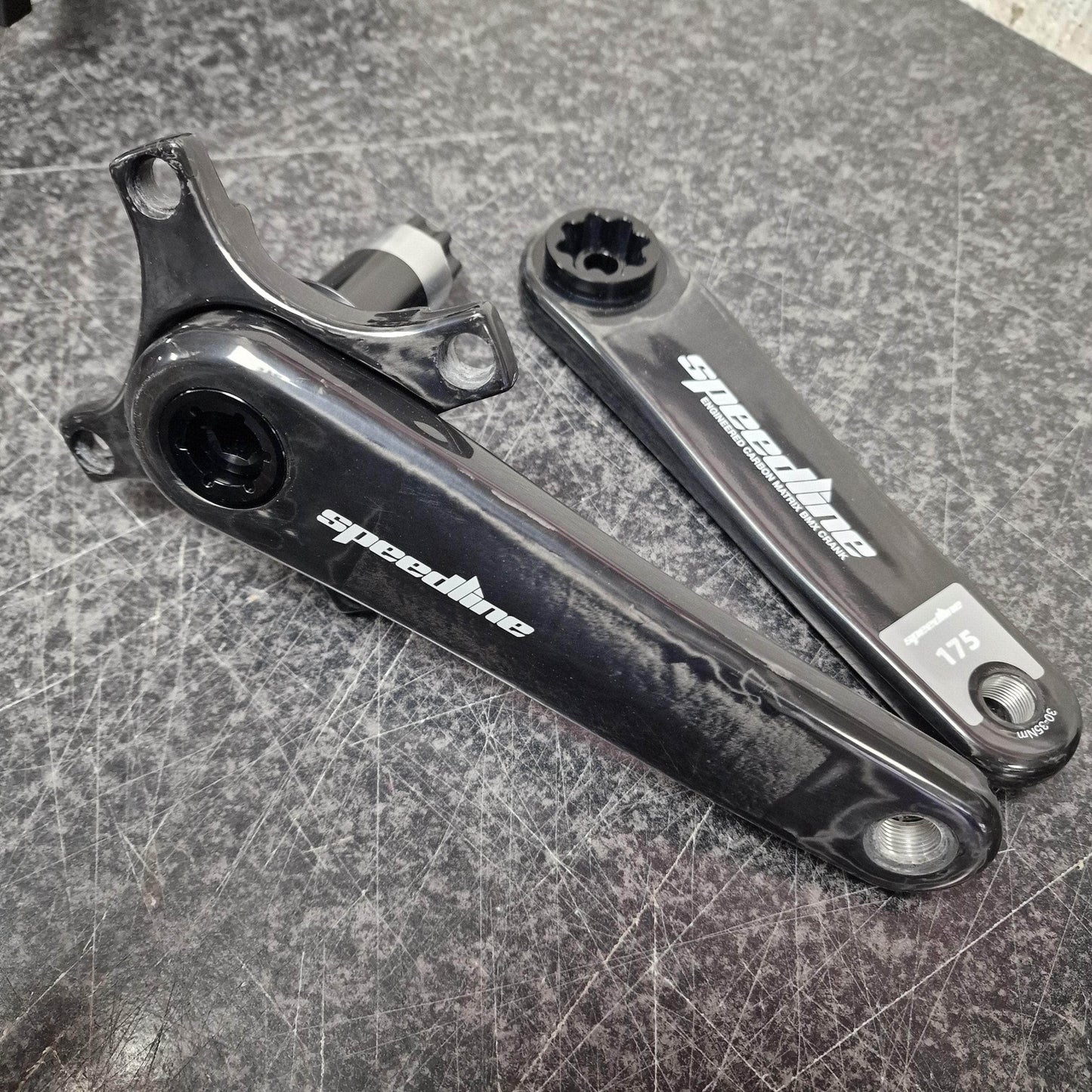 Speedline Gloss Carbon / 165mm Speedline Elite Carbon Fiber Hollow BMX Race Cranks