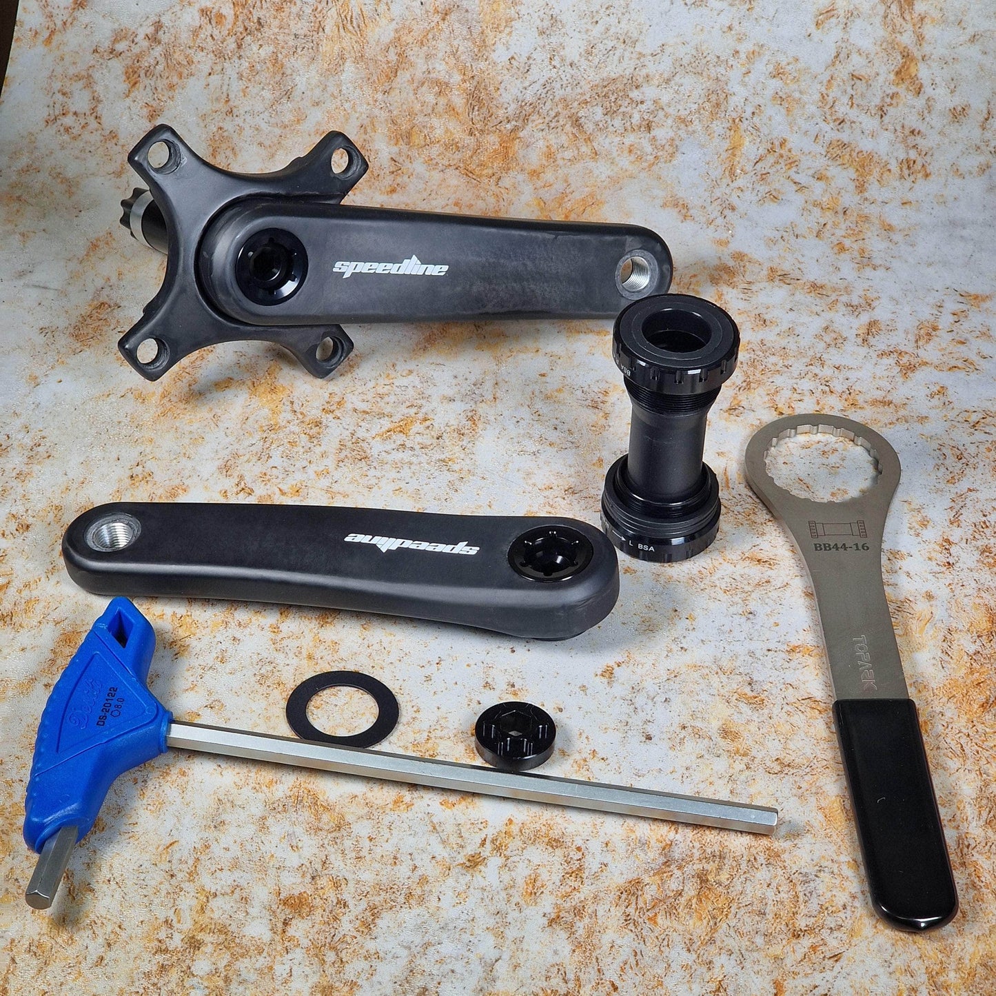 Speedline BMX Racing Speedline Elite Carbon Fibre Hollow BMX Race Cranks