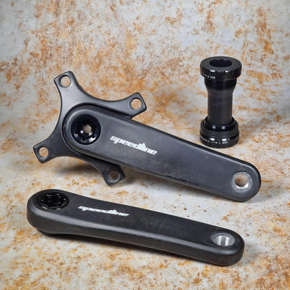 Speedline BMX Racing Matte Carbon / 165mm Speedline Elite Carbon Fibre Hollow BMX Race Cranks