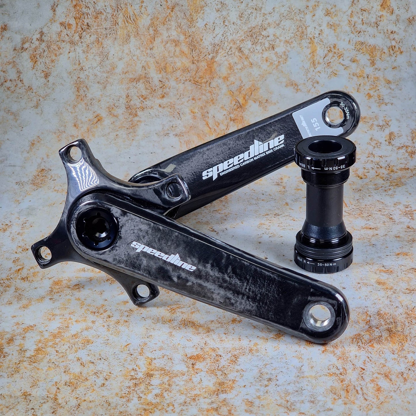 Speedline BMX Racing Speedline Mini Carbon Fibre Hollow BMX Race Cranks
