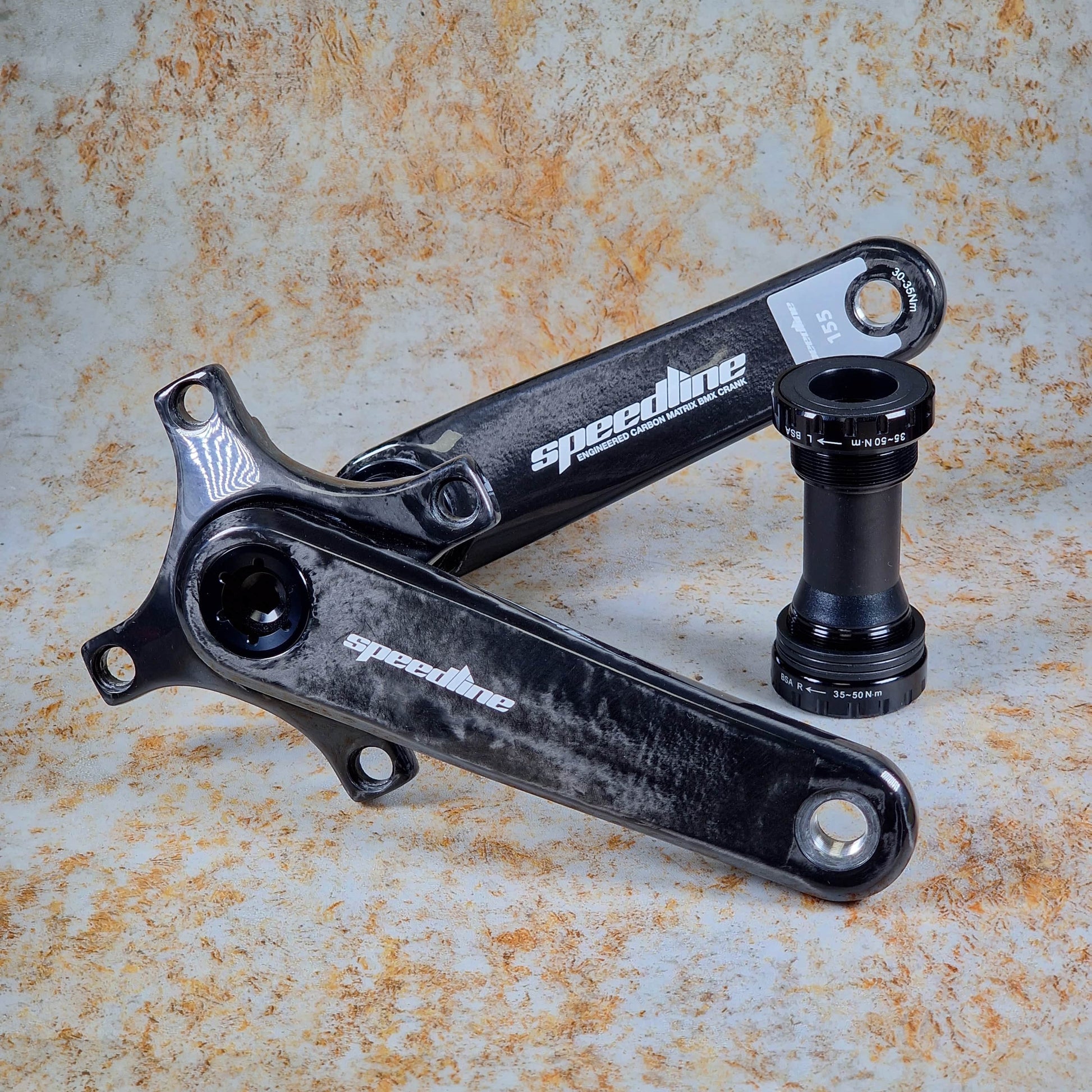 Speedline BMX Racing Speedline Mini Carbon Fibre Hollow BMX Race Cranks