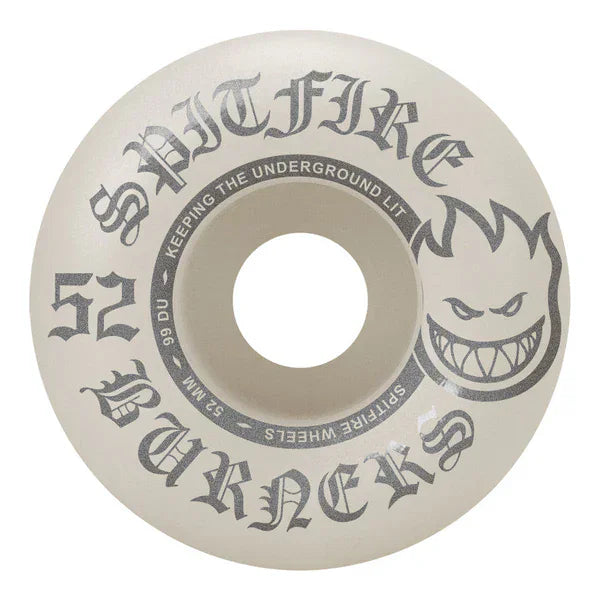 Spitfire Skateboards White / 52mm Spitfire Burner Bighead 99A White Skateboard Wheels