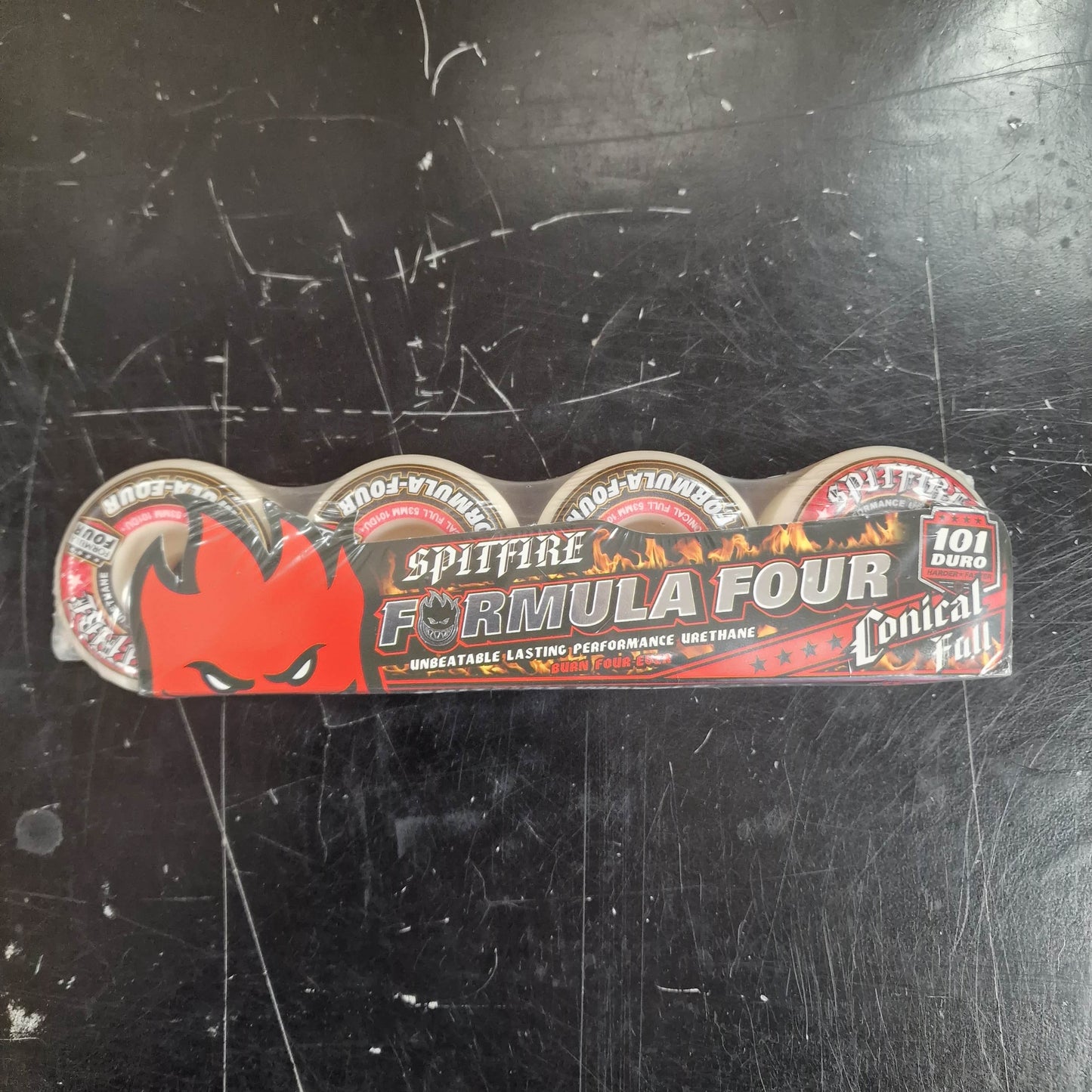 Spitfire Skateboards Spitfire F4 101 Conical Full Natural / Red Skateboard Wheels