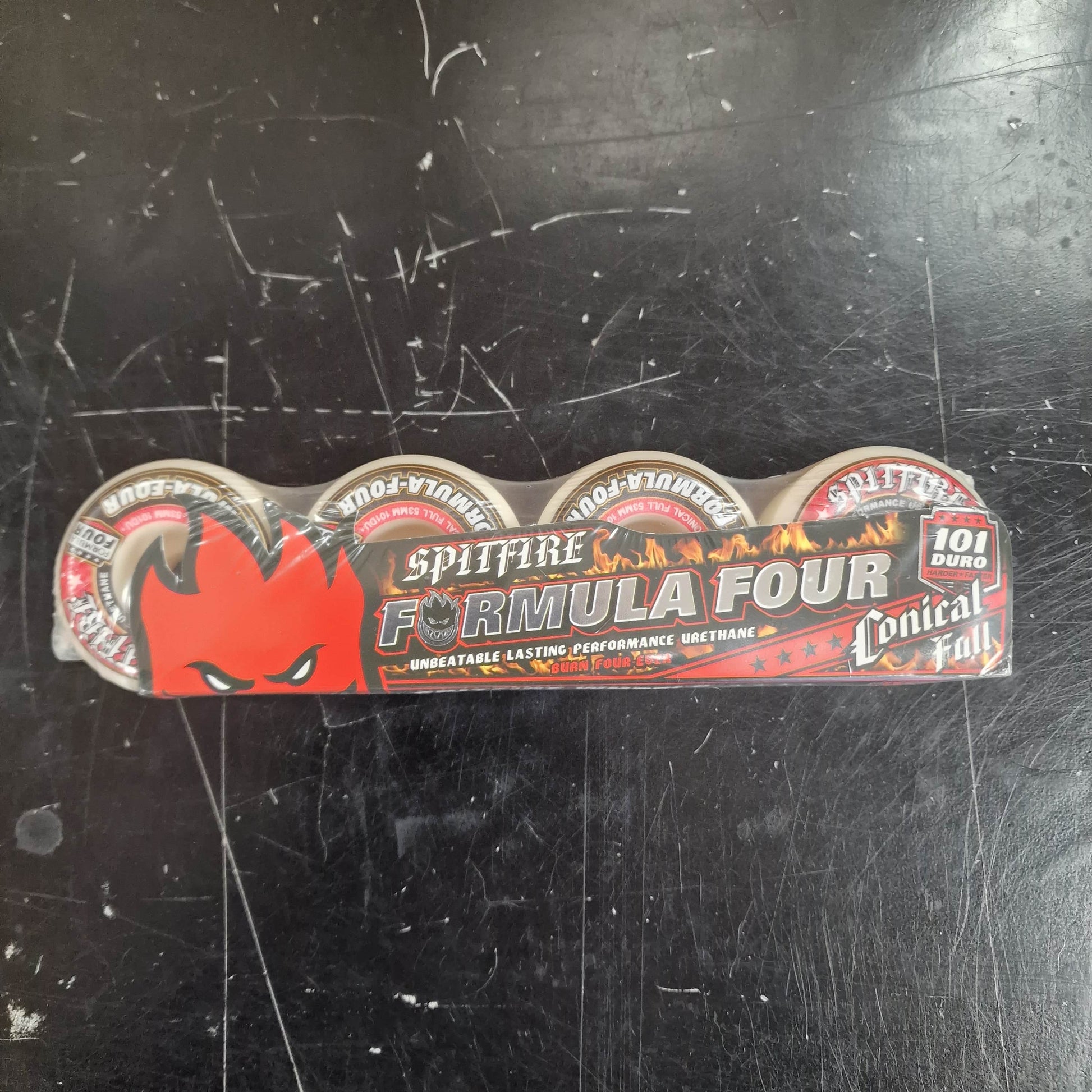 Spitfire Skateboards Spitfire F4 101 Conical Full Natural / Red Skateboard Wheels