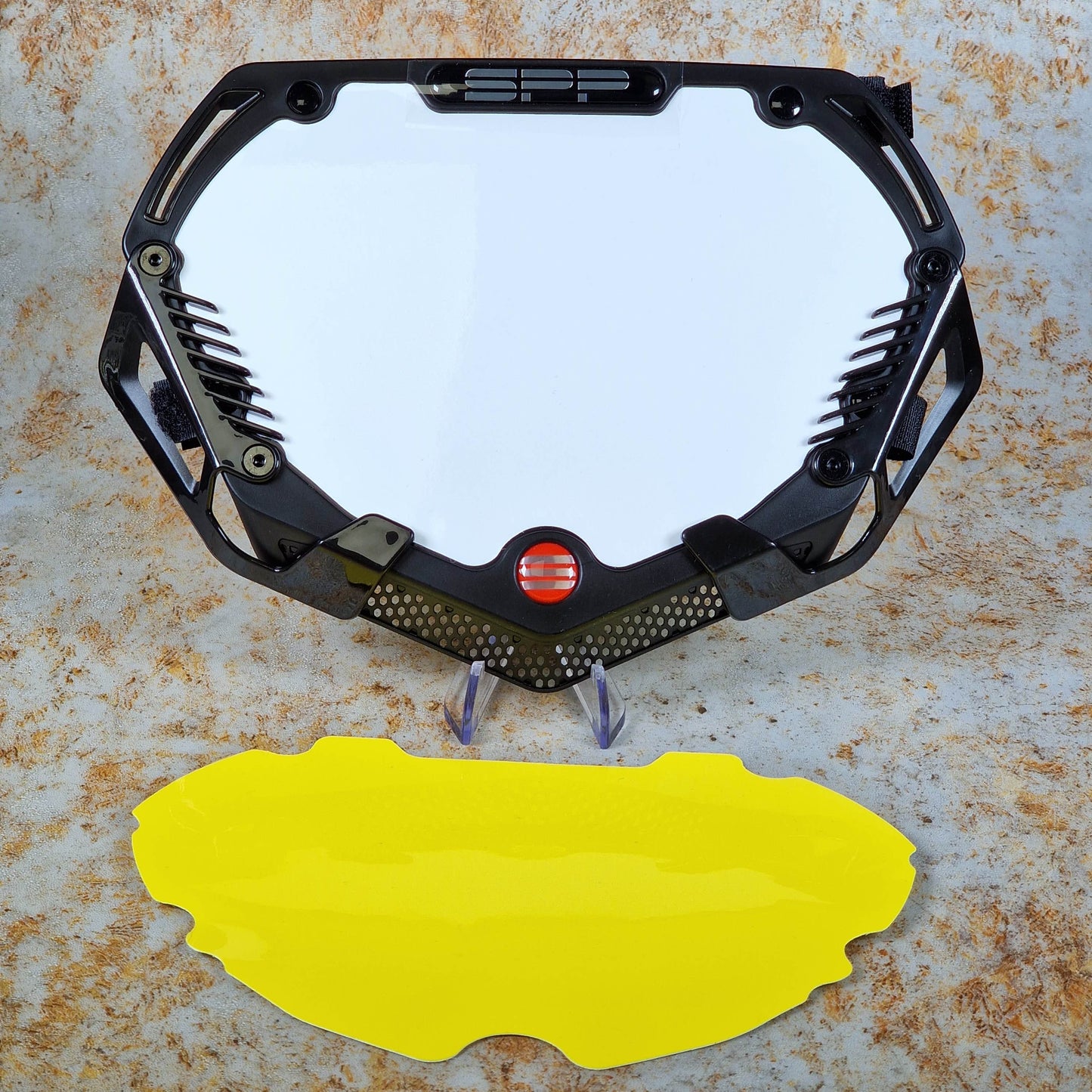 SPP BMX Racing Expert / Black/Black SPP 7 PC Expert High Density PP Number Plate System