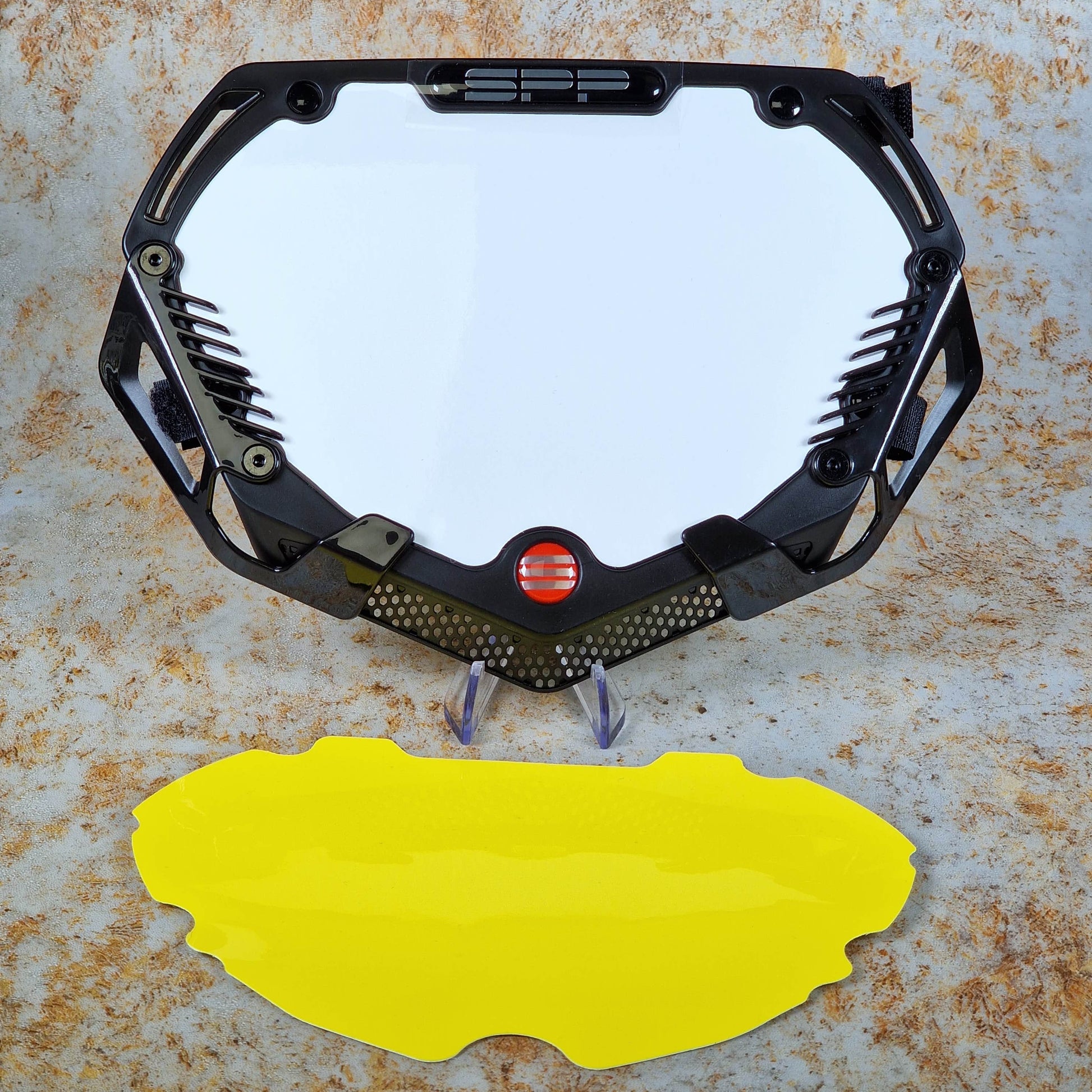 SPP BMX Racing Expert / Black/Black SPP 7 PC Expert High Density PP Number Plate System