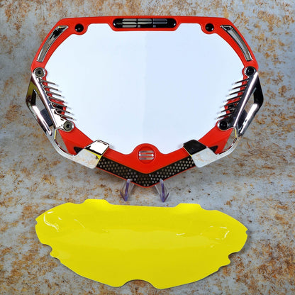 SPP BMX Racing Expert / Red/Chrome SPP 7 PC Expert High Density PP Number Plate System