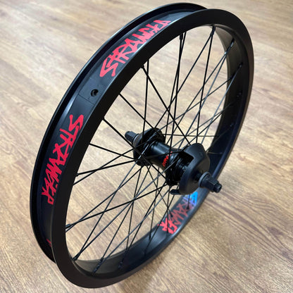 Stranger BMX Parts LHD / Black Stranger LHD Crux V2 Freecoaster Wheel - Black Hub With Black XL Rim 9 Tooth