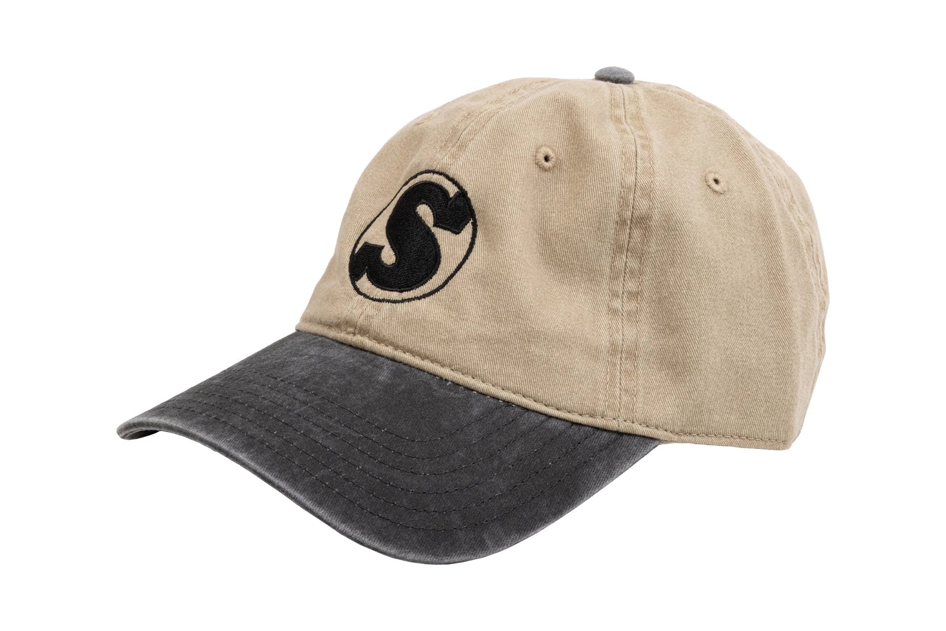 Sunday Clothing & Shoes Tan / Black Sunday Badge 6-Panel Unconstructed Cap Tan / Black