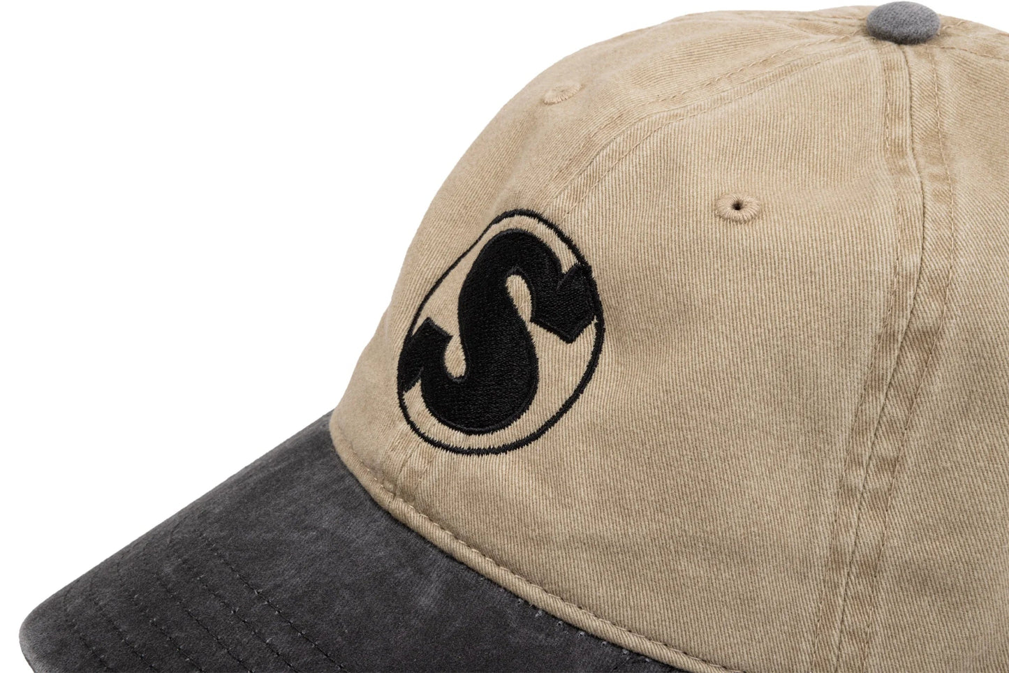 Sunday Clothing & Shoes Tan / Black Sunday Badge 6-Panel Unconstructed Cap Tan / Black