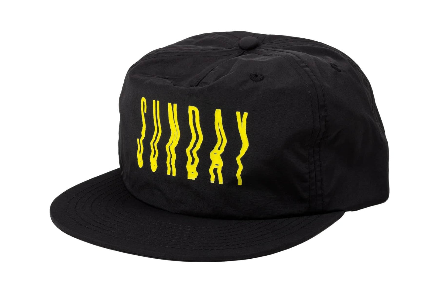 Sunday Clothing & Shoes Black Sunday High Wave Nylon Snapback Cap Black