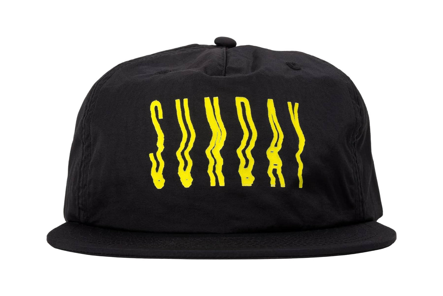 Sunday Clothing & Shoes Black Sunday High Wave Nylon Snapback Cap Black