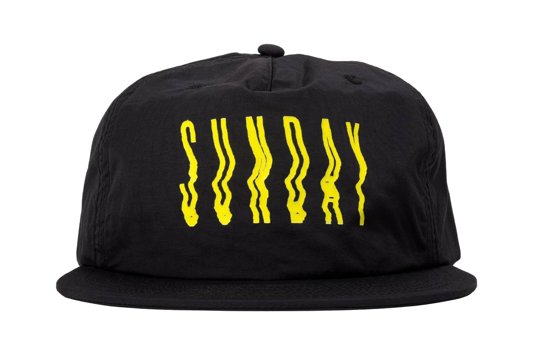 Sunday Clothing & Shoes Black Sunday High Wave Nylon Snapback Cap Black