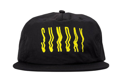 Sunday Clothing & Shoes Black Sunday High Wave Nylon Snapback Cap Black