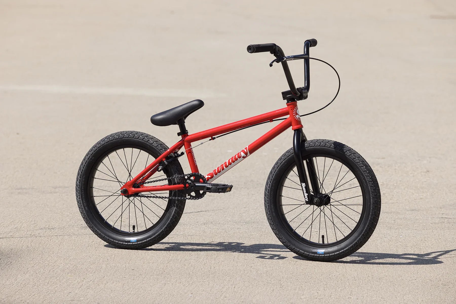 Sunday Primer 18 Inch Kids BMX Bike Gloss Fire Engine Red Alans BMX