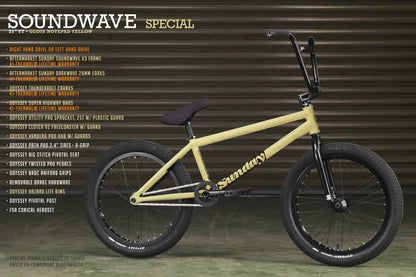 Sunday BMX Bikes Sunday Soundwave Special 21" TT Bike Gloss Notepad Yellow