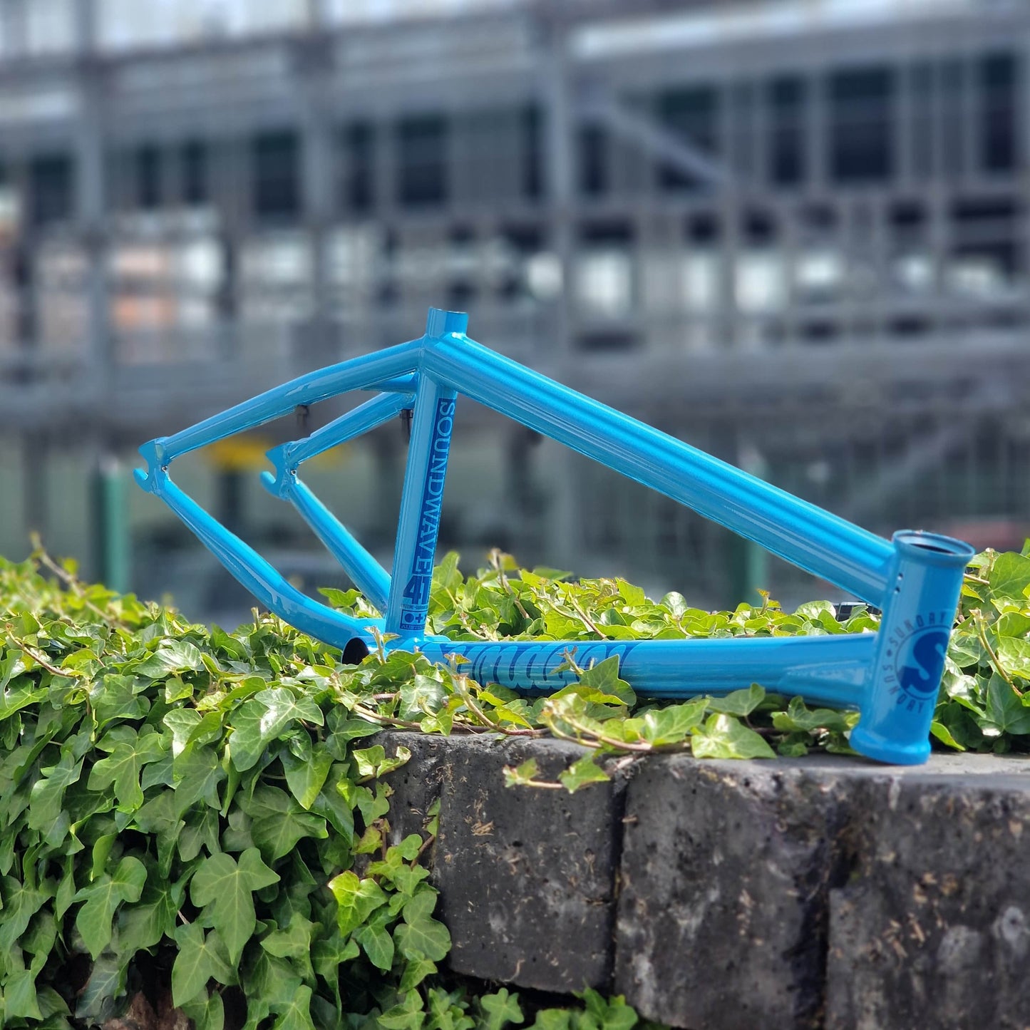 Sunday BMX Parts Sunday Soundwave v3 Frame Gloss Lichen Blue with Blue Decals