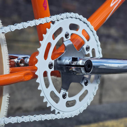 Tribal Bikes Old School BMX White / 44T SunTour - Style Alloy 5 Bolt 110 BCD Chainring