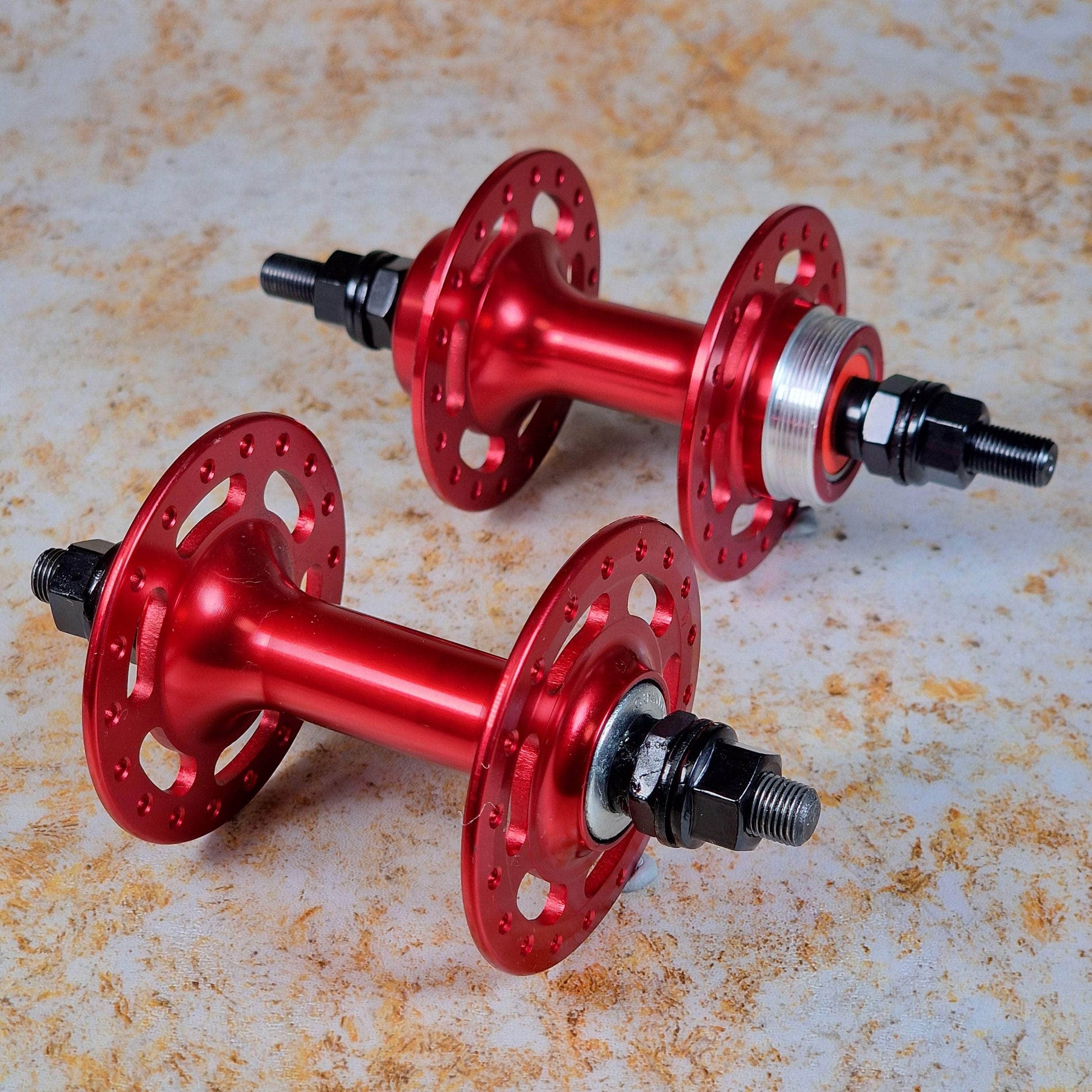 Alans BMX Old School BMX Red Suntour Style - High Flange Old School BMX Hubs Pair