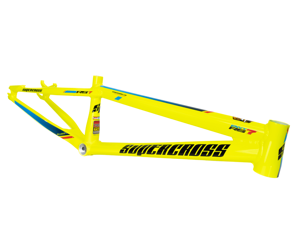 Supercross BMX BMX Racing Pro XL / Hi Vis Yellow Supercross BMX ENVY RS7 OS20 Triple Butted Aluminium BMX Race Frame