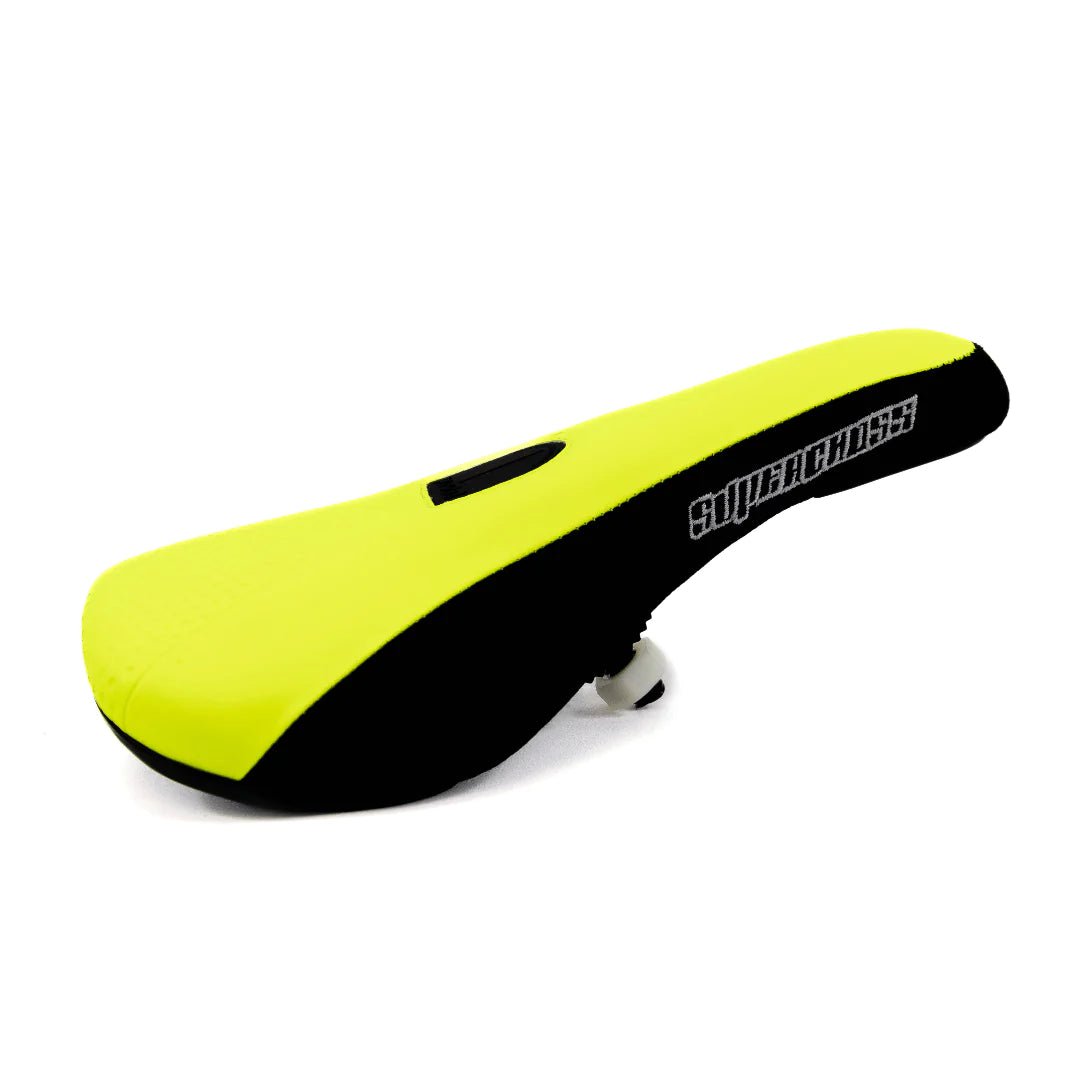 Supercross BMX BMX Racing Hi Vis Yellow Supercross BMX Pro Pivotal Slim BMX Racing Saddle